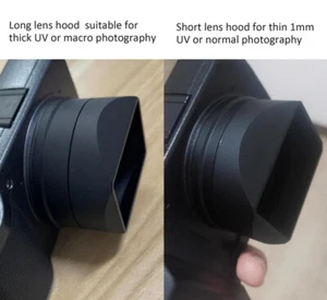 Adattatore paraluce quadrato in metallo copri anello colorato per Ricoh GR3 GR3X - Foto 1 di 19