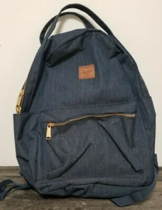 NEW Herschel Supply Co. Blue Indigo Denim NOVA Mid Backpack Back Pack Laptop Bag - Picture 1 of 3
