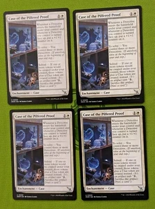 MTG 4 x Murders At Karlov Manor Uncommon CASE OF THE PILFRRED PROOF NM - Imagen 1 de 1