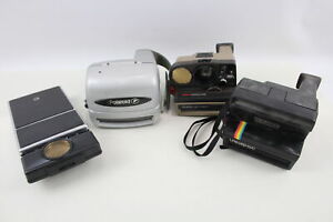 4 x Polaroid INSTANT FILM CAMERAS Inc.  Supercolor 600, The Button & EK100 Etc