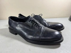 Zapatos de vestir Gordon Rush Cap Toe Derby de cuero negro para hombre 12 - Imagen 1 de 3