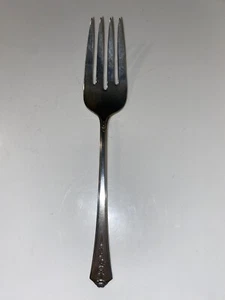 Vintage Holmes & Edwards Spring Garden Meat Service Fork 9" Silverplate Utensil  - Picture 1 of 12