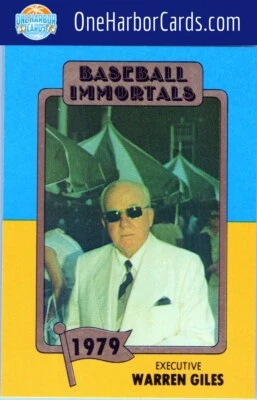 1980-87 SSPC HOF #167a Warren Giles - Image 1 of 2