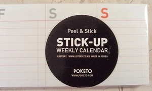 JSTORY Poketo Peel & Stick-Up WEEKLY CALENDAR 12x2.75" Container Store NIP New - Picture 1 of 4