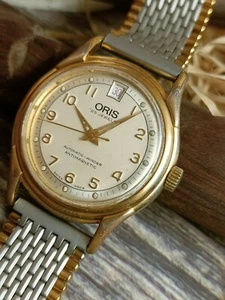AUTHENTIC ORIS 25 JEWELS AUTOMATIC -WINDER ARABIC INDEX ETTA TBC 7317 VINTAGE - Picture 1 of 24