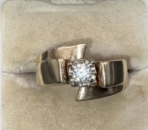 Vintage 14 Karat echter Diamant Ring 0,33 Karat oder Verlobungsring - Bild 1 von 7