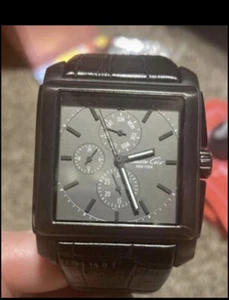 Kenneth Cole Men's New York Leather Charcoal Grey Dial Watch - Picture 1 of 4