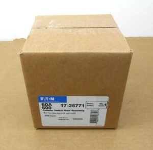 1 NIB EATON 17-25771 GENERIC SWITCH BASE ASSEMBLY 60 AMP 600V FUSIBLE (3 AVAIL) - Picture 1 of 7