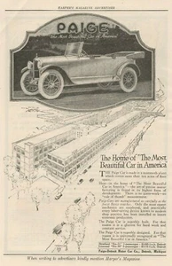 Paige Motor Car 1917 Most Beautiful Car In America Detroit MI Vintage Print Ad - Bild 1 von 1