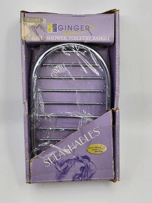 Ginger® Splashables 6" Soap Basket Solid Brass Polished Chrome 500-26 - Image 1 of 4