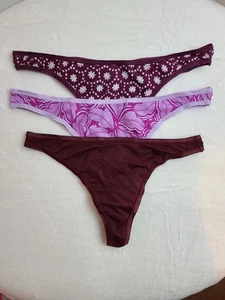 VTG Old Navy 3pk Smooth Microfiber Classic Thong Panties Size M Purple - Picture 1 of 7