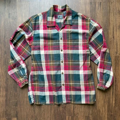 Lizwear Vintage Cotton Flannel Button Down Plaid Shirt Small - Image 1 of 4