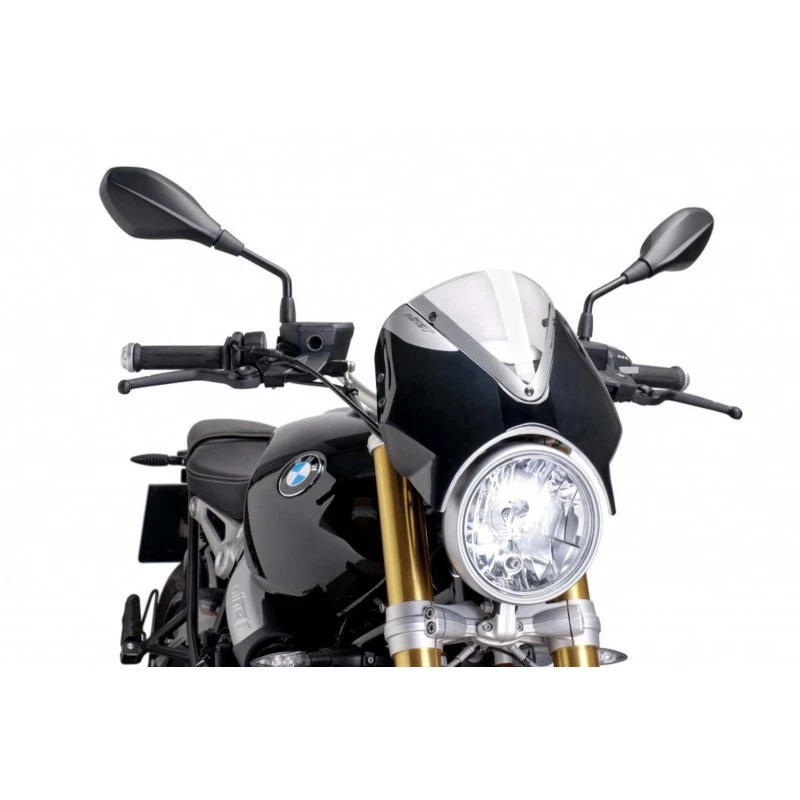 CUPOLINO RETRO PUIG COMPATIBILE PER BMW R NINE T 1200 2021 > 2024 NERO 7012W - Immagine 1 di 1