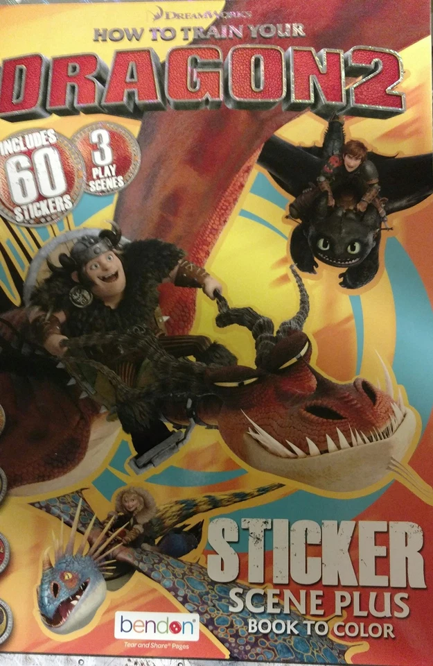 How to Train Your Dragon 2 Sticker Scene Book to Color - Image 1 of 1