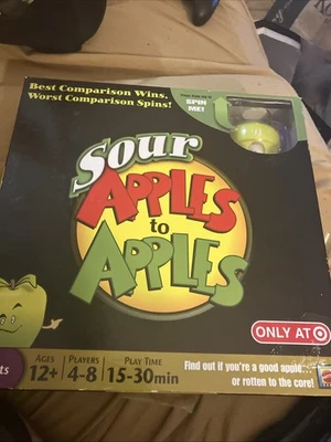 SOUR APPLES TO APPLES GAME~MATTEL~TARGET EXCLUSIVE 2010~COMPLETE: Discontinued - Image 1 of 4