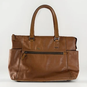 Tumi Beacon Hill Aktentasche hellbraun Leder Beuteltasche durchgehend Reise Handgepäck - Bild 1 von 24