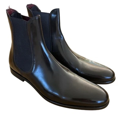Dolce & Gabbana - Botas Chelsea de cuero sin cordones para hombre en negro Foto 1 de 4