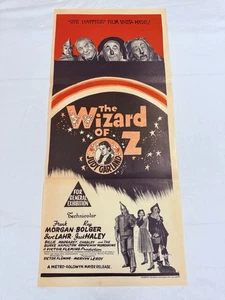 1960s The Wizard Of Oz Original 13x30 Movie Poster Daybill Judy Garland unbenutzt - Bild 1 von 7