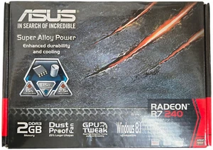 ASUS Radeon R7 240 Low Profile PCI-E 3.0 Video Card R7240-2GD3-L - Picture 1 of 4