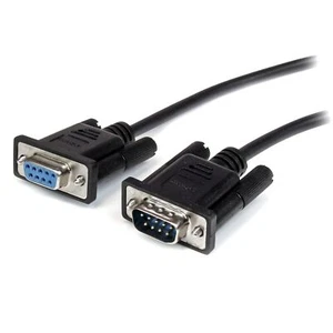 StarTech MXT1003MBK 3 Meters Black Straight Through DB9 RS232 Serial Cable - Picture 1 of 3