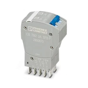 1x CB TM2 2A SFB P Phoenix Contact Thermomagnetic 2 Pole Circuit Breaker 80V DC - Picture 1 of 1