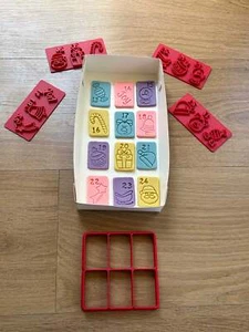 Christmas 12 daya advent calendar cookie cutter stamp set - Bild 1 von 7