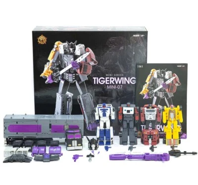 MH toys MH-MINI07 Menasor Tigerwing Combination Full Set 5 Figure toy in stock - Image 1 of 4