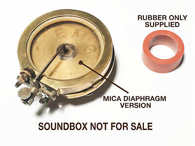 EMG GRAMOPHONE 2 SPRING SOUNDBOX EARLY STYLE Mica Or Metal Diaphragm RUBBER BACK • 18.53€