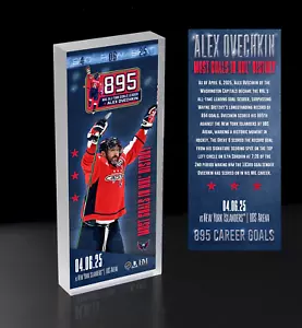 Washington Capitals Alex Ovechkin NHL Goals Record 3D Acrylic Ticket Block LE - Picture 1 of 1