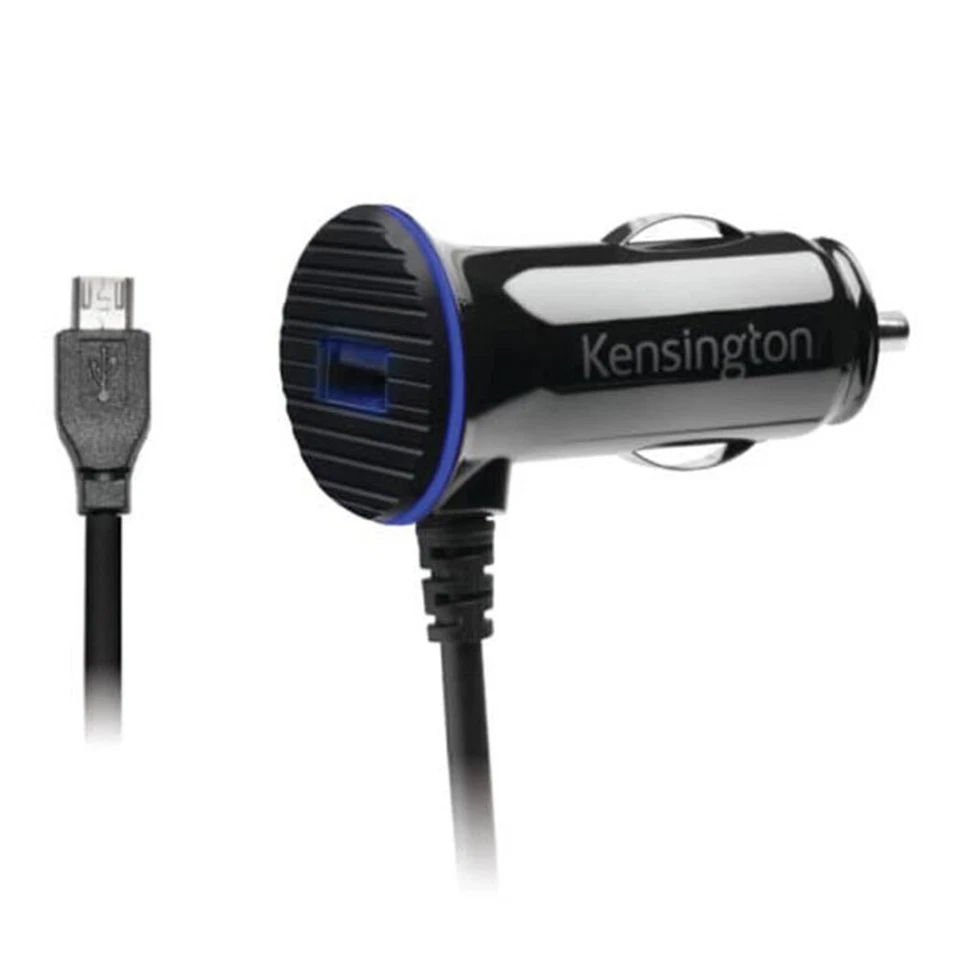 Kensington 3.4 Amp Dual USB Fast Charge Car Charger w/ Micro USB Coiled Cable - image 1 of 2