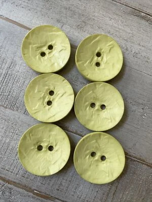 BUTTONS  FASHION--2 HOLE--40mm - Mint Green - 6 PIECES Sewing , Crafting - Image 1 of 3