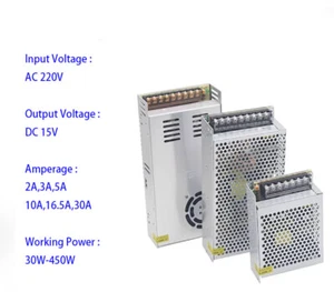 AC 220V to DC 15V 2A-30A LED monitoring transformer switch power supply - Picture 1 of 15
