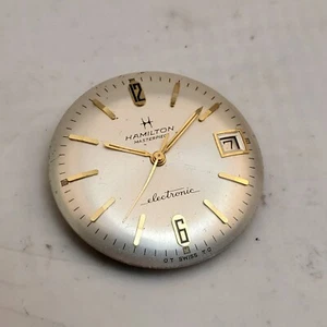 HAMILTON MASTERPIECE ELECTRONIC SWISS 13 JEWELS WATCH MOVEMENT ONLY FOR PARTS  - Picture 1 of 10