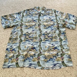 Hilo Hattie Mens 2XL Hawaiian Print Short Sleeve Button Down Shirt Island Soft - Picture 1 of 9