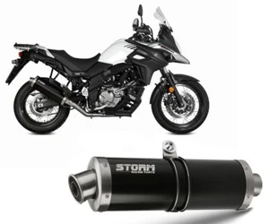 Wydech Storm by Mivv Parownik Owalny Nero Suzuki Dl V-strom 650 2017 > 2023 - Zdjęcie 1 z 3
