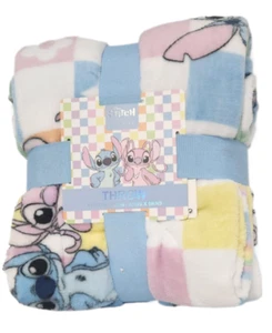 Disney Lilo & Stitch Blue Super Soft Throw Blanket Kids& Adults Fleece 120x150cm - Picture 1 of 6