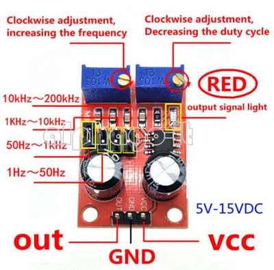 Signal Generator Ne555 Duty Cycle Adjustable Module Frequency Square Wave Puls