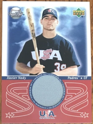 Camisetas Sweet Spot 2002 EE. UU. Xavier Nady EE. UU.-XN San Diego Padres Foto 1 de 2