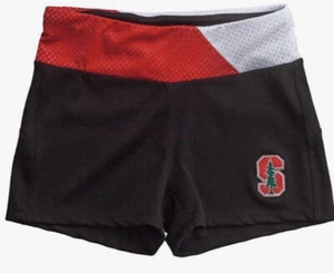Stanford Cardinal NUYU Womens Small Yoga Shorts Black New NCAA - Picture 1 of 5