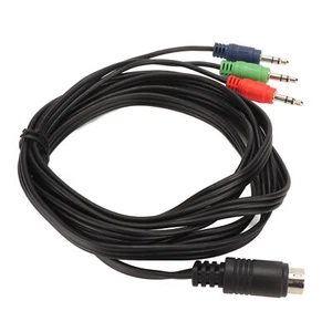 Mini DIN To 3 DC 3.5mm Cable 9 Pin Plug And Play Sound Adapter Cord For Spea New - Picture 1 of 22