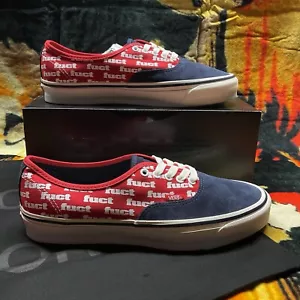 fuct x SLAM JAM x VANS LX rosso/blu autentico camoscio riedizione 44 uomo 10,5 - Foto 1 di 24