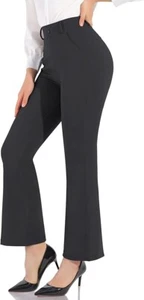 PMIYS Stretchy Dress Pants for Women Bootcut Yoga Pants Wide Leg Work Pants - Picture 1 of 6