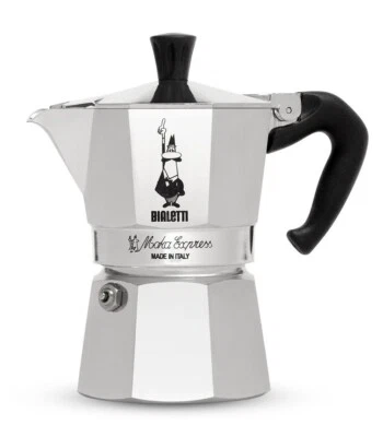 BIALETTI Moka Express Caffettiera in Alluminio 1 2 3 4 6 9 12 Tazze ORIGINALE - Immagine 1 di 4