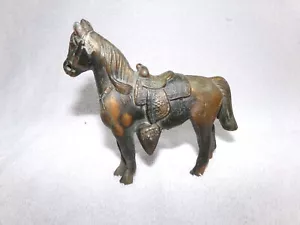 Vintage 1950's Cast Metal Chrome Carnival Prize Cowboy Horse, made in Japan. - Picture 1 of 5