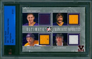 2011-12 ITG Ultimate Franchise Favorites TERRY SAWCHUK ROBITAILLE Quad Jersey /1 - Picture 1 of 2