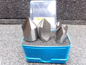 VALUE COLLECTION Countersink Set: 5 Pc, 1/4 to 1″ Head Dia, 1 Flute, (CH) - Picture 1 of 6