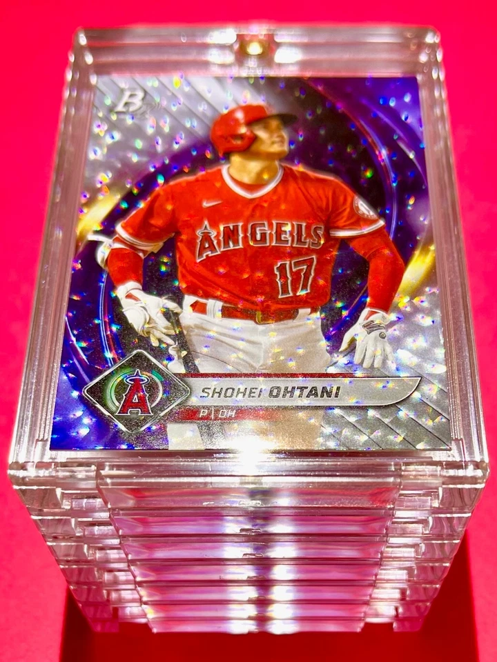 Shohei Ohtani RARO REFRACTOR DE HIELO PLATEADO BOWMAN PLATINUM SP TARJETA DE INVERSIÓN ¡COMO NUEVA! Foto 1 de 4