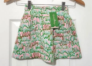 Lilly Pulitzer Bella La La La Lilly Big Print Knit Pink Skort GIRLS Size 4 NWT - Picture 1 of 12