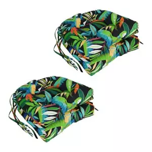 16-inch Outdoor Spun Polyester U-shaped Tufted Chair Cushions (Set of 4) - Picture 1 of 2