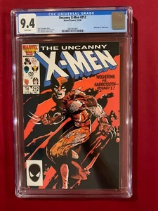 Uncanny X-Men #212 CGC 9.4 Key! 1st battle of Wolverine vs Sabretooth Marvel MCU - Picture 1 of 3